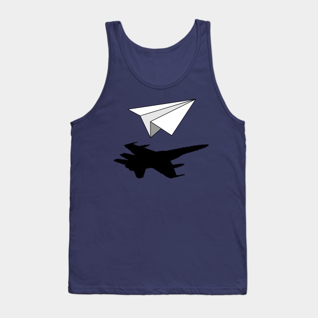 Paper Airplane Aeronautical Engineer Tank Top by BraaiNinja